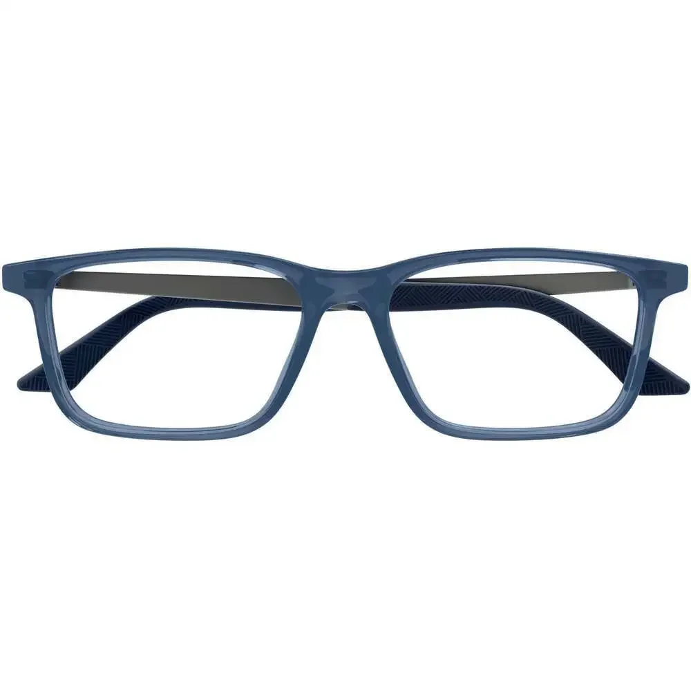 Mont Blanc MB0333O Eyeglasses Blue Ruthenium Acetate Rectangle